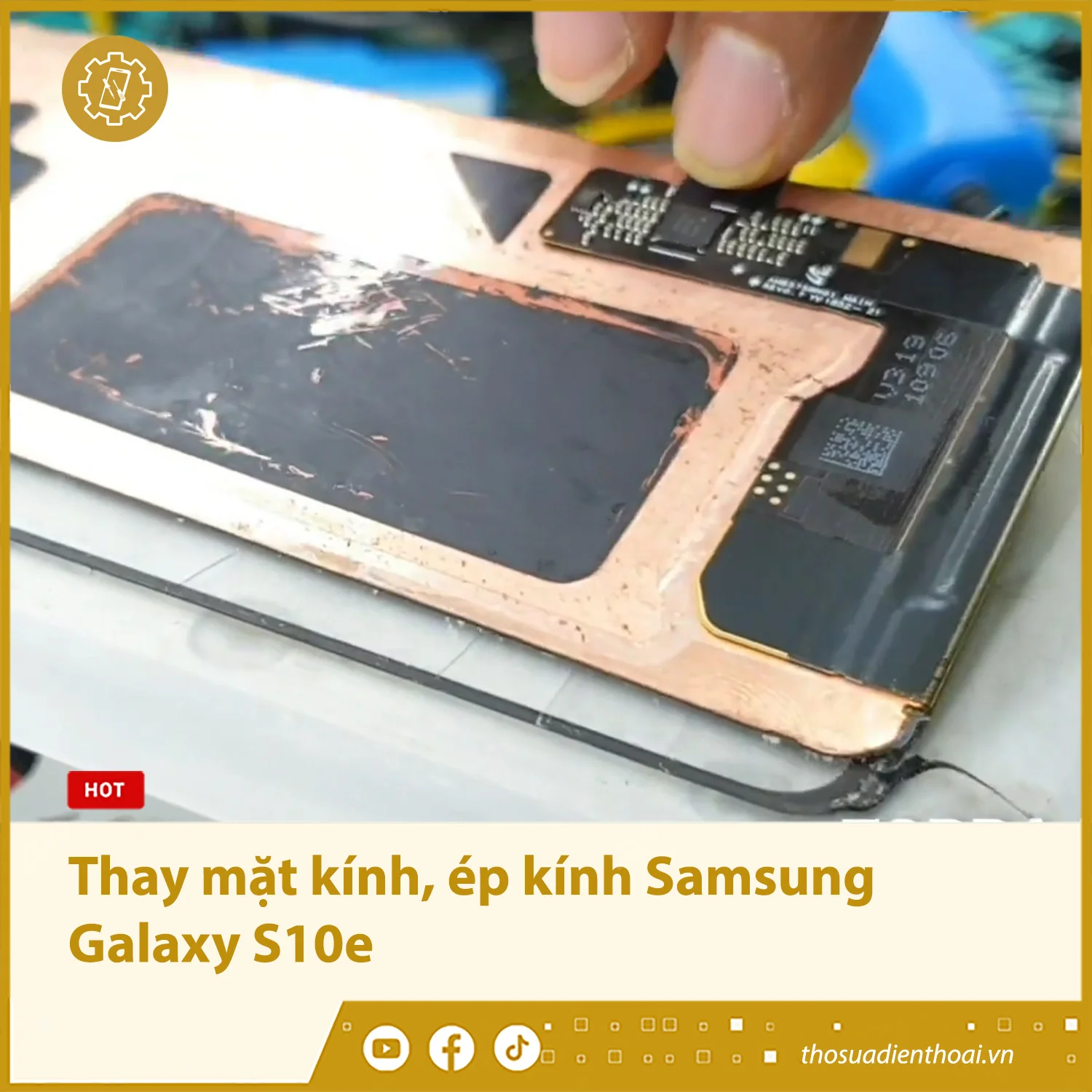 Thay mặt kính, ép kính Samsung Galaxy S10e