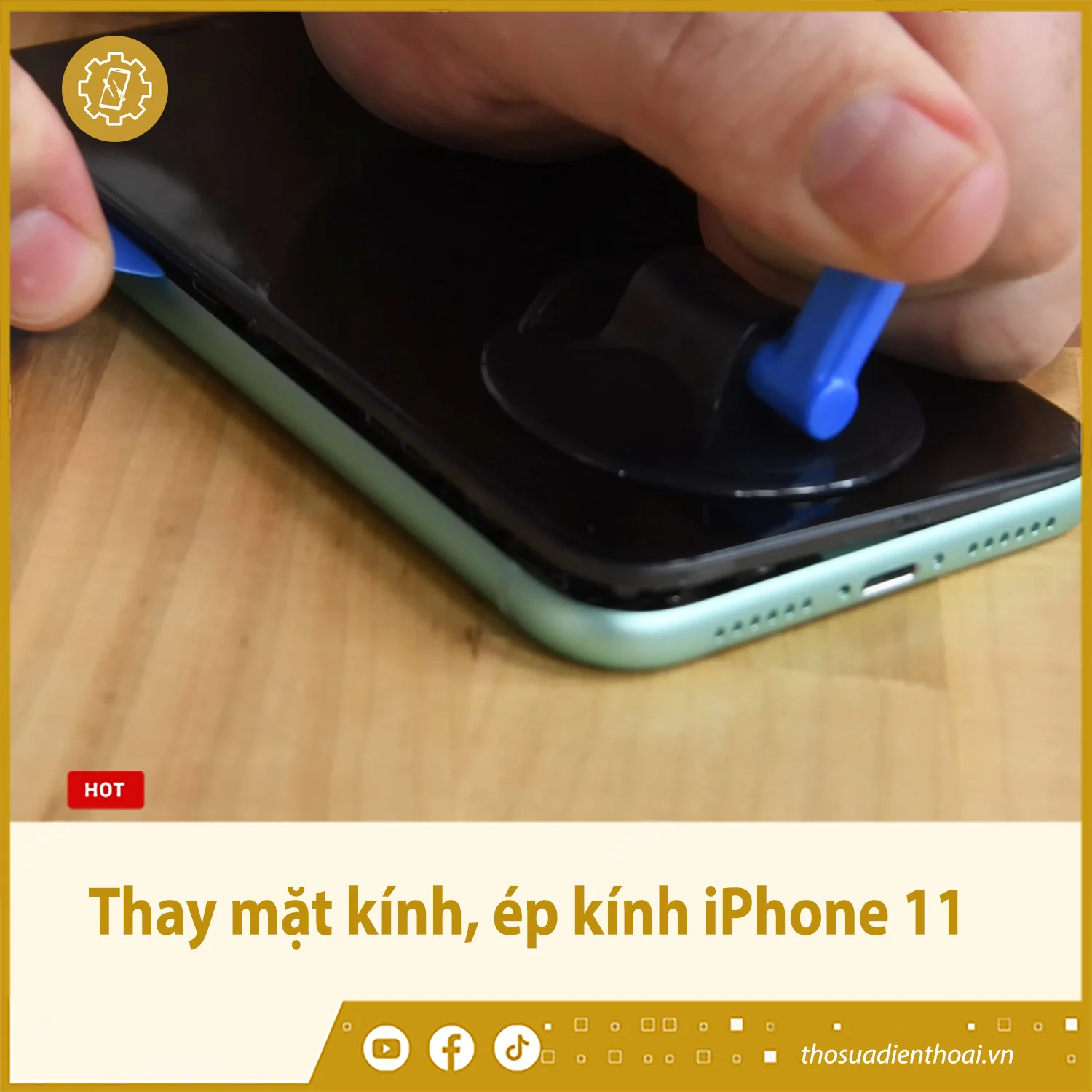 Thay mặt kính, ép kính iPhone 11 - Chính hãng