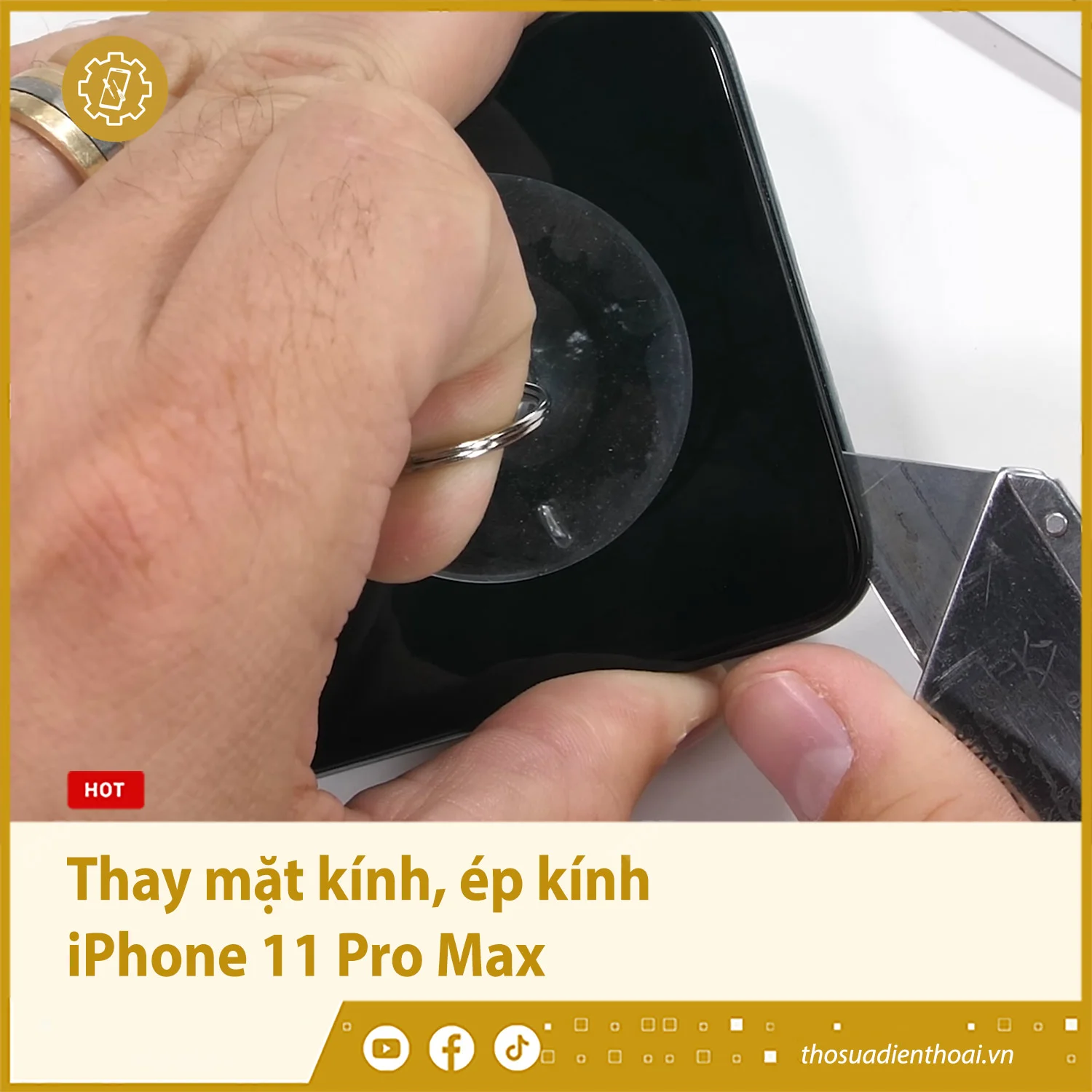 Thay mặt kính, ép kính iPhone 11 Pro Max - Chính hãng