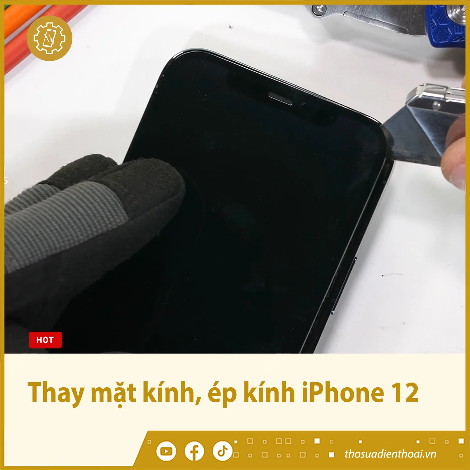 Thay mặt kính, ép kính iPhone 12 - Chính hãng