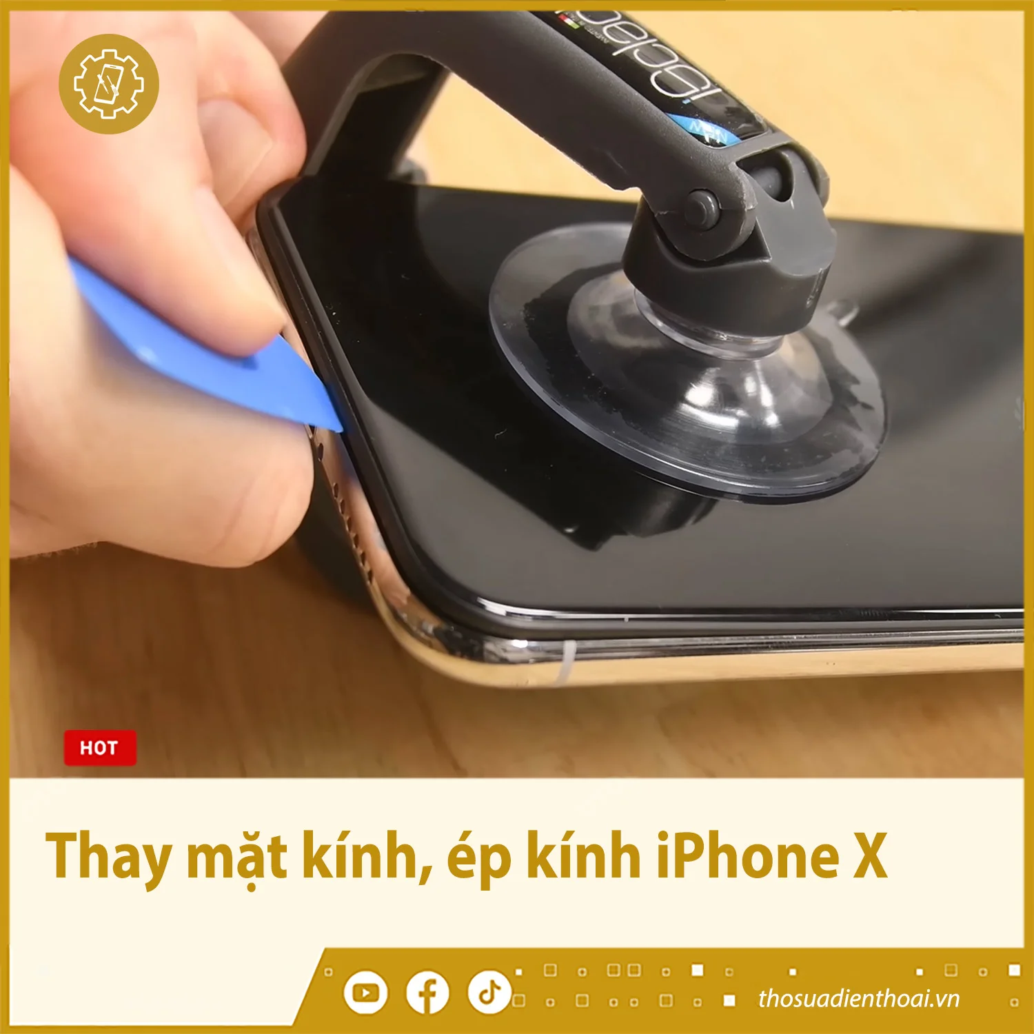 Thay mặt kính, ép kính iPhone X - Chính hãng