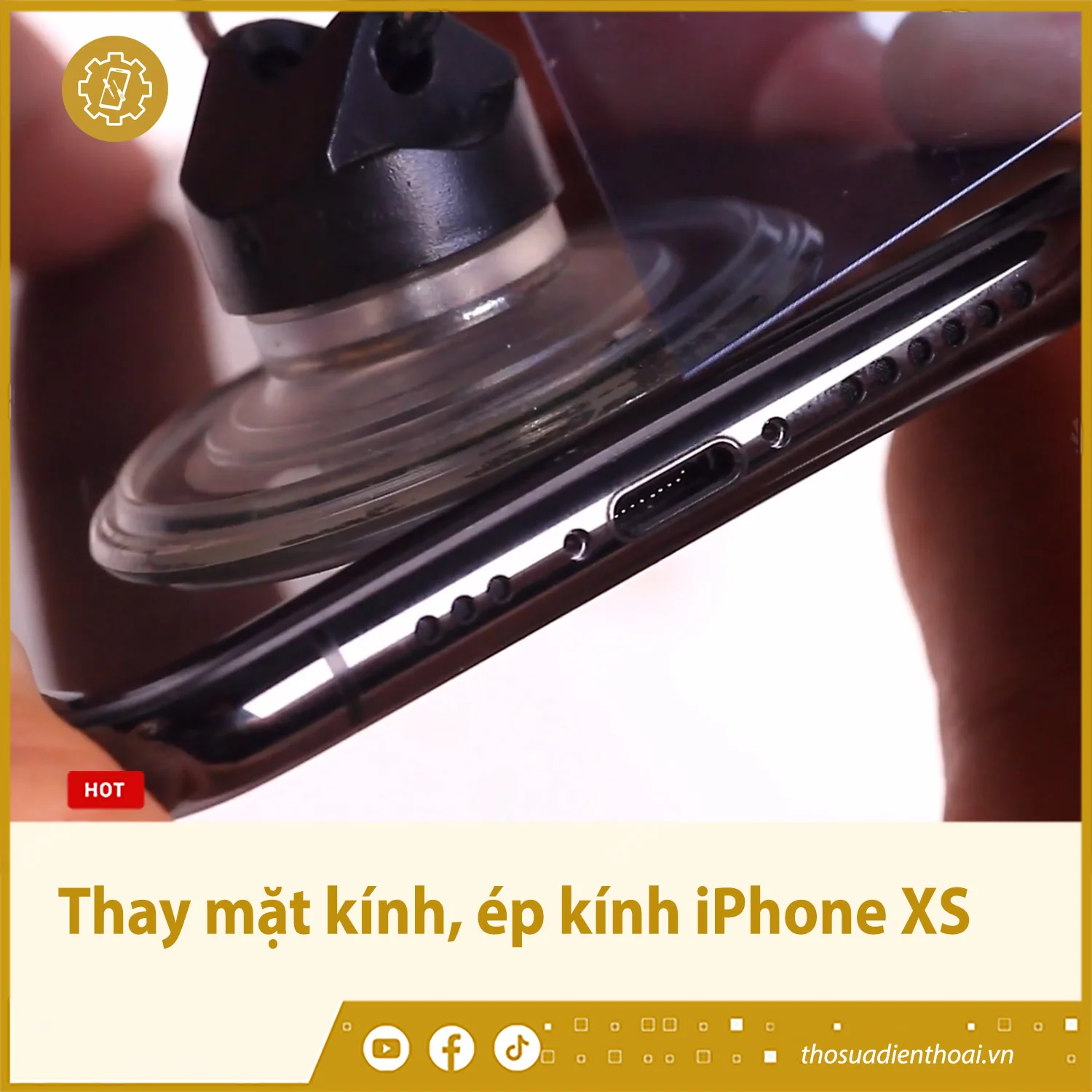 Thay mặt kính, ép kính iPhone XS - Chính hãng