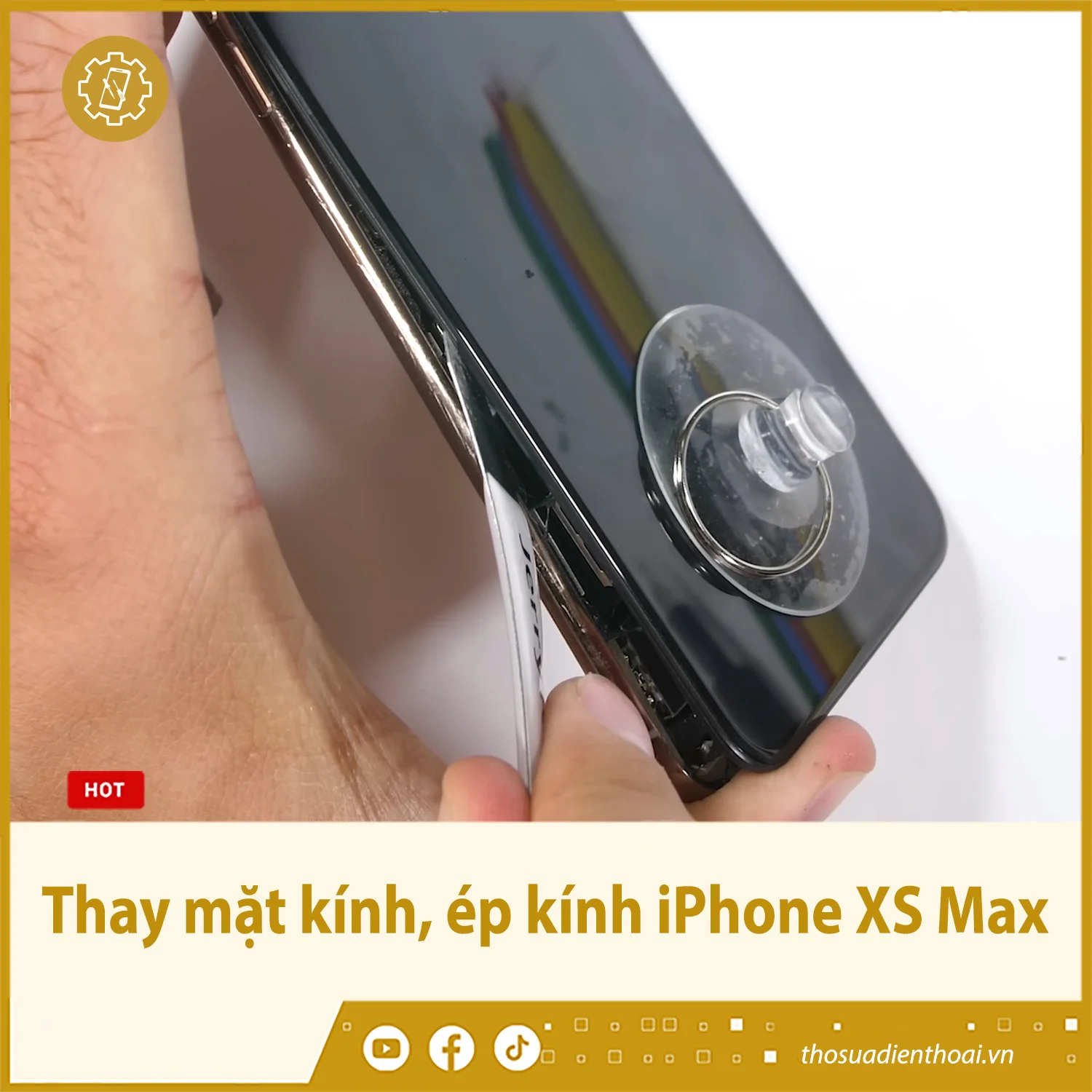 Thay mặt kính, ép kính iPhone XS Max - Chính hãng