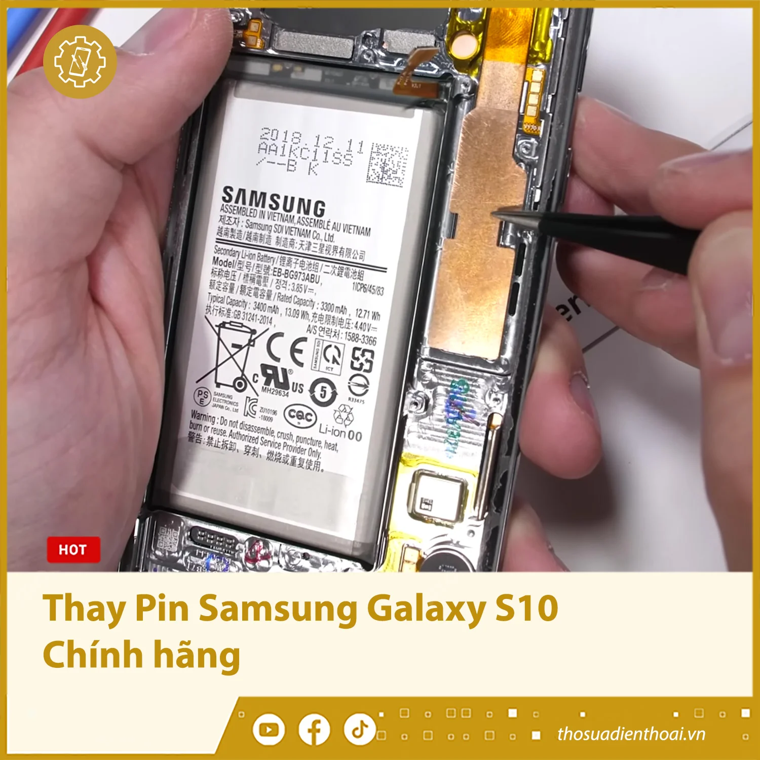 Thay Pin Samsung Galaxy S10 Chính hãng